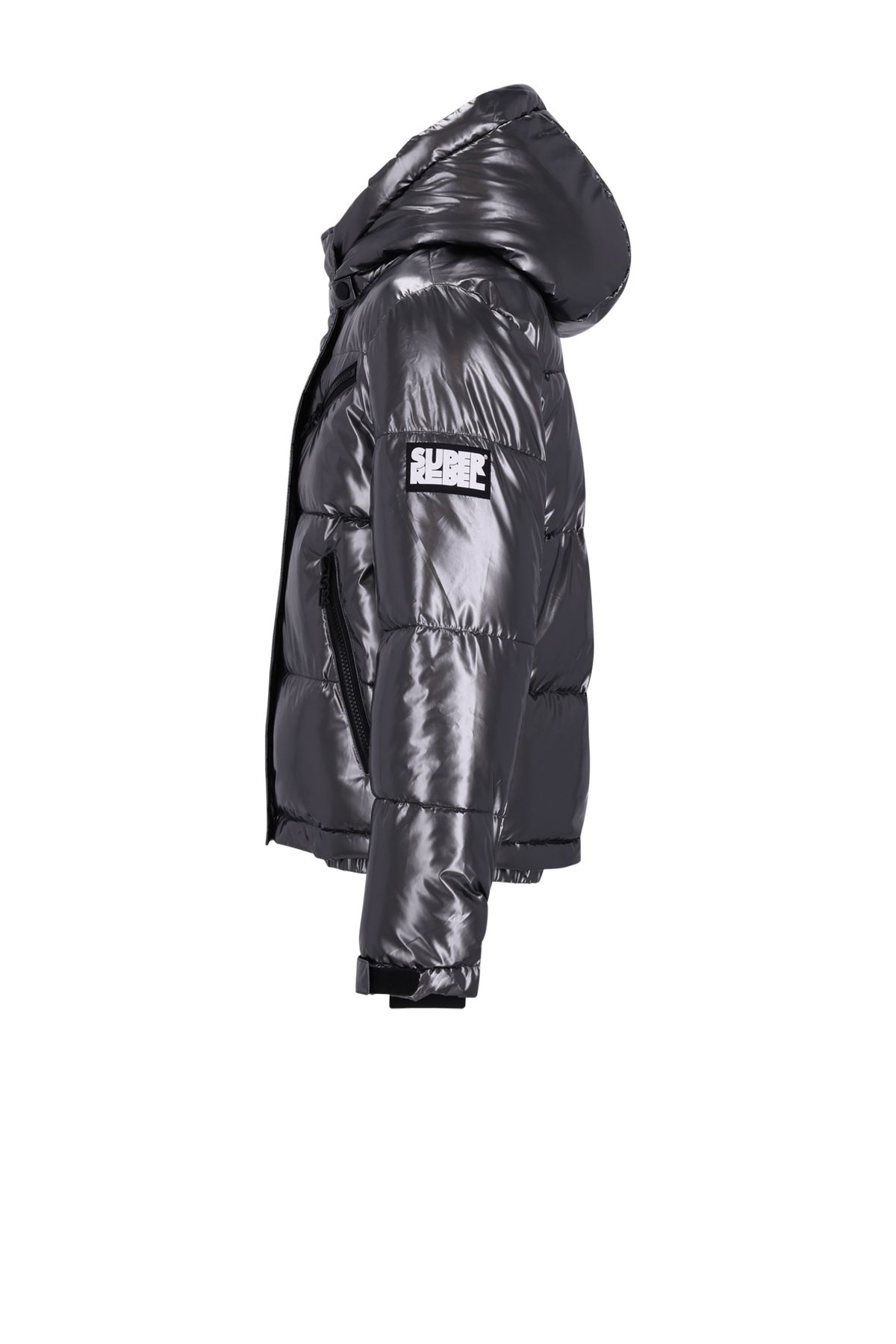 Super Rebel SPICY Krakka Skíða Úlpa Metallic Gun Metal - Image 3